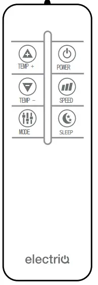 electriQ Portable Air Conditioner - REMOTE CONTROL