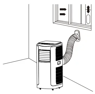 electriQ Portable Air Conditioner - the slide bar