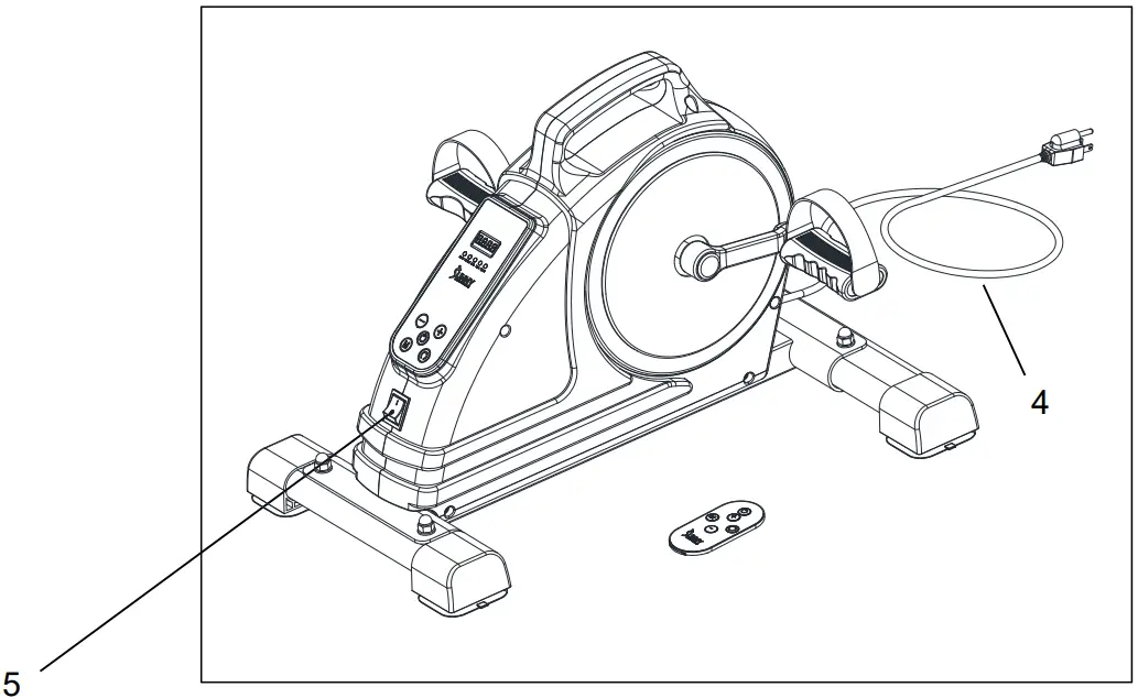 SUNNY Health Fitness SF B020029 PWR Cycle Electric Under Desk Bike - fig 10
