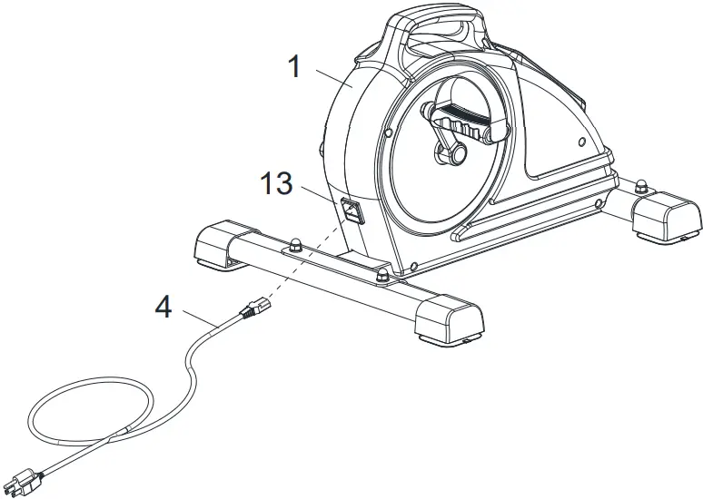 SUNNY Health Fitness SF B020029 PWR Cycle Electric Under Desk Bike - fig 5