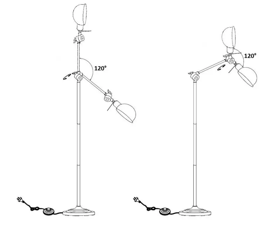 Lucci decor 250752 Harrison Adjustable Floor Lamp in Bronze - Figure 1