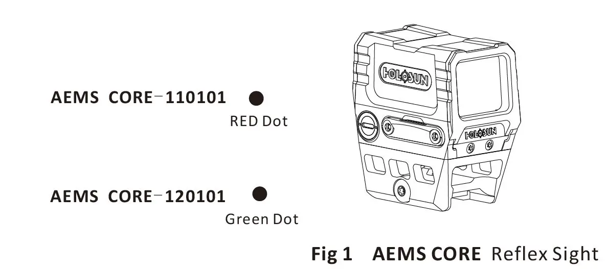 HOLOSUN AEMS CORE Advanced Enclosed Micro Sight fig 1