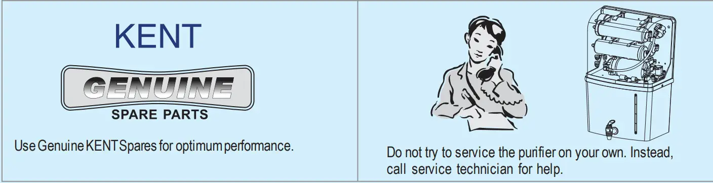 KENT Ace Alkaline - Important Instructions 2