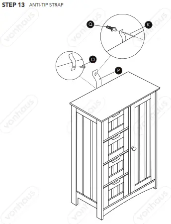 VonHaus 3009001 Colonial Large Storage Unit - 11