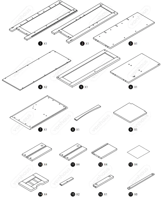 VonHaus 3009001 Colonial Large Storage Unit - 3