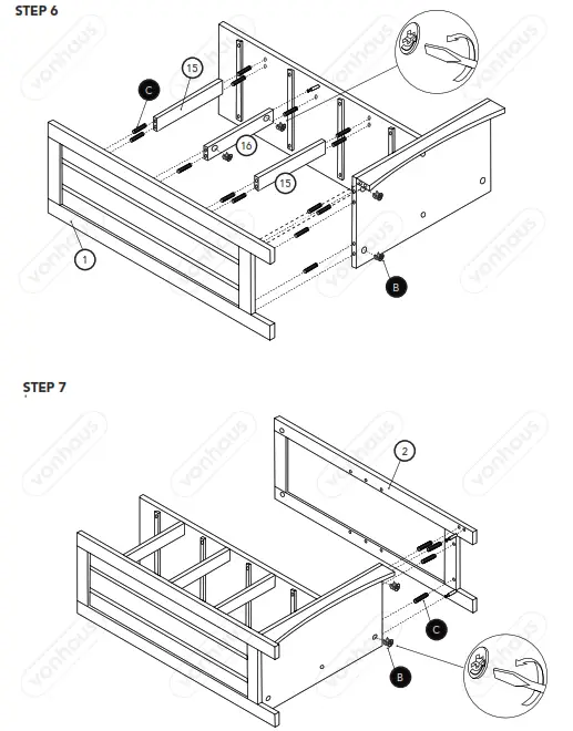 VonHaus 3009001 Colonial Large Storage Unit - 8