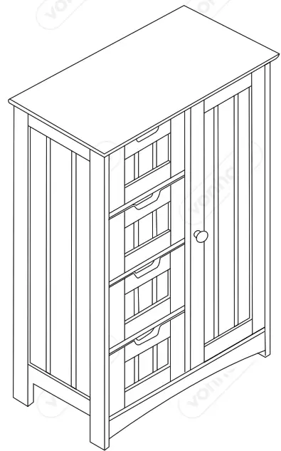 VonHaus 3009001 Colonial Large Storage Unit