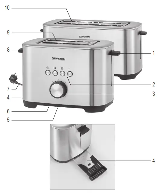 SEVERIN AT 2510 Toaster -