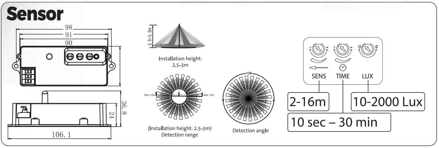 LED s light Wall Luminaire fig 2