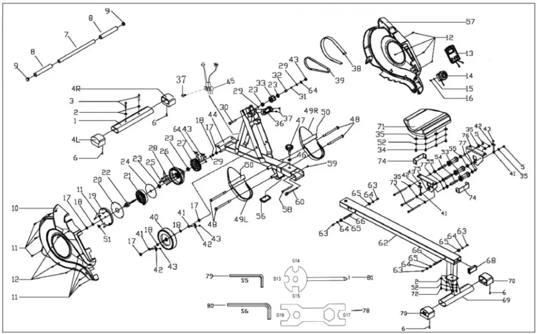 SUNNY HEALTH FITNESS SF-RW5515 Magnetic Rowing Machine with Monitor-fig2