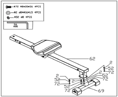 SUNNY HEALTH FITNESS SF-RW5515 Magnetic Rowing Machine with Monitor-fig7