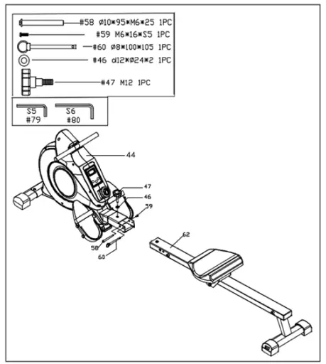 SUNNY HEALTH FITNESS SF-RW5515 Magnetic Rowing Machine with Monitor-fig8