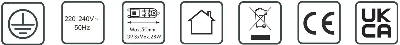 QAZQA 104550 Explode HL 8 Black Smoke Pendant Light icon