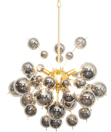 QAZQA 104550 Explode HL 8 Black Smoke Pendant Light