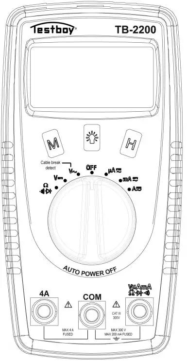 Testboy Tb-2200 Handheld Multimeter Instruction Manual