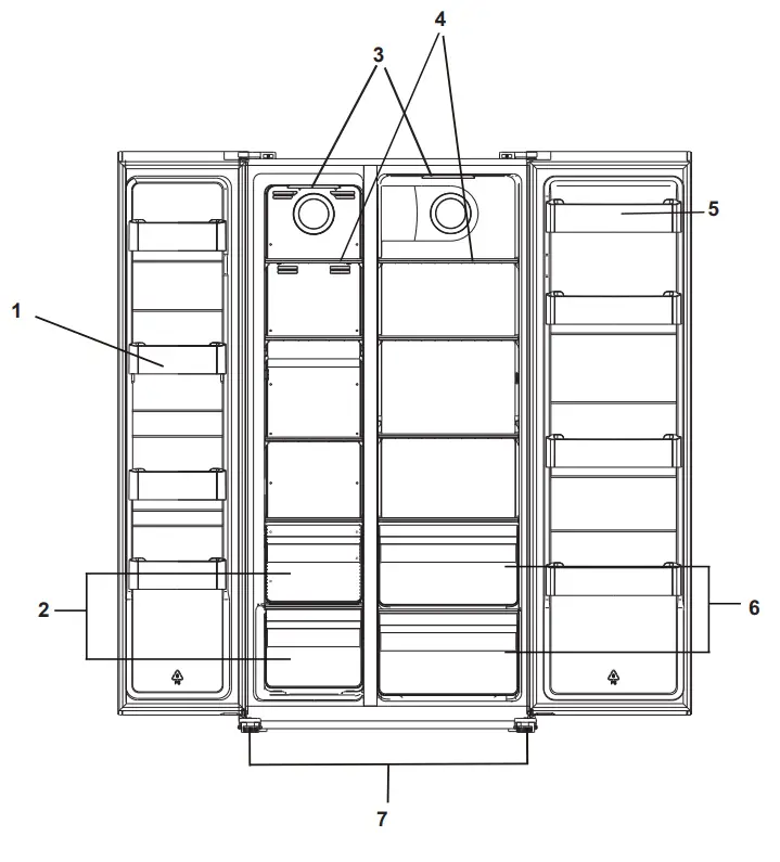 ELBA ESR-K6260D Side By Side Refrigerator - fig 4