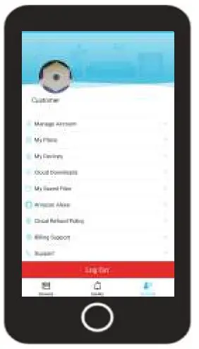 AMCREST 1080P Wi Fi Video Doorbell - Account Menu 1