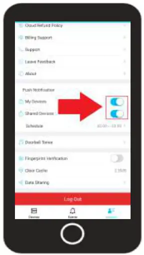 AMCREST 1080P Wi Fi Video Doorbell - Account Menu 13