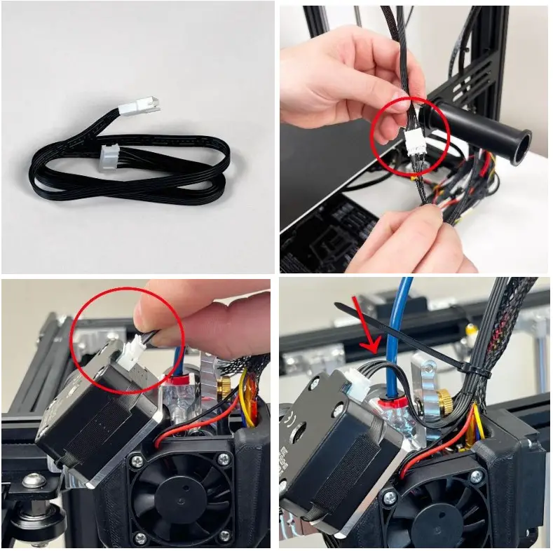 MICRO plus SWISS SKU M3202 NG Direct Drive Extruder for Creality Ender 5 5 Pro 5 Plus - EXTENSION CABLE