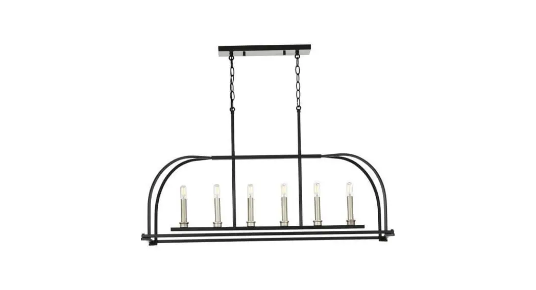 Progress Lighting P400175-031 6 Light 38 Inch Matte Black Linear Chandelier Ceiling Light Owner's Manual