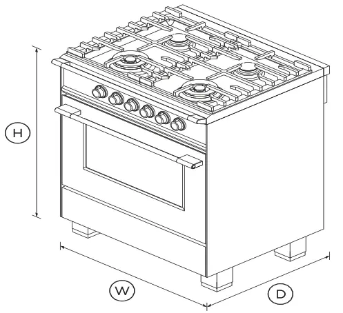 FISHER PAYKEL OR30SCG4W1 4 Burners Gas Range - 1