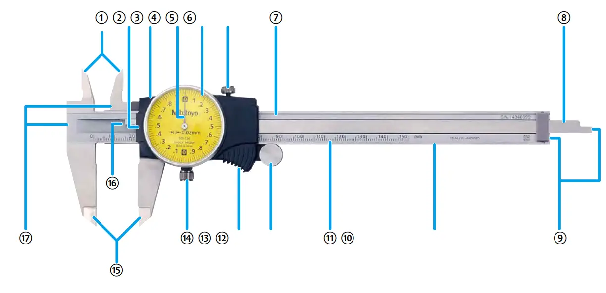 Mitutoyo 505 736 Series Dial Caliper