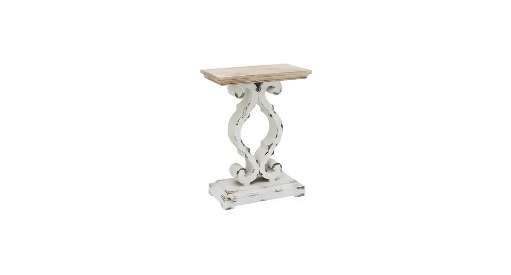 Parisloft Hc0003 French Country Rectangle Natural Wood Top End Table User Manual