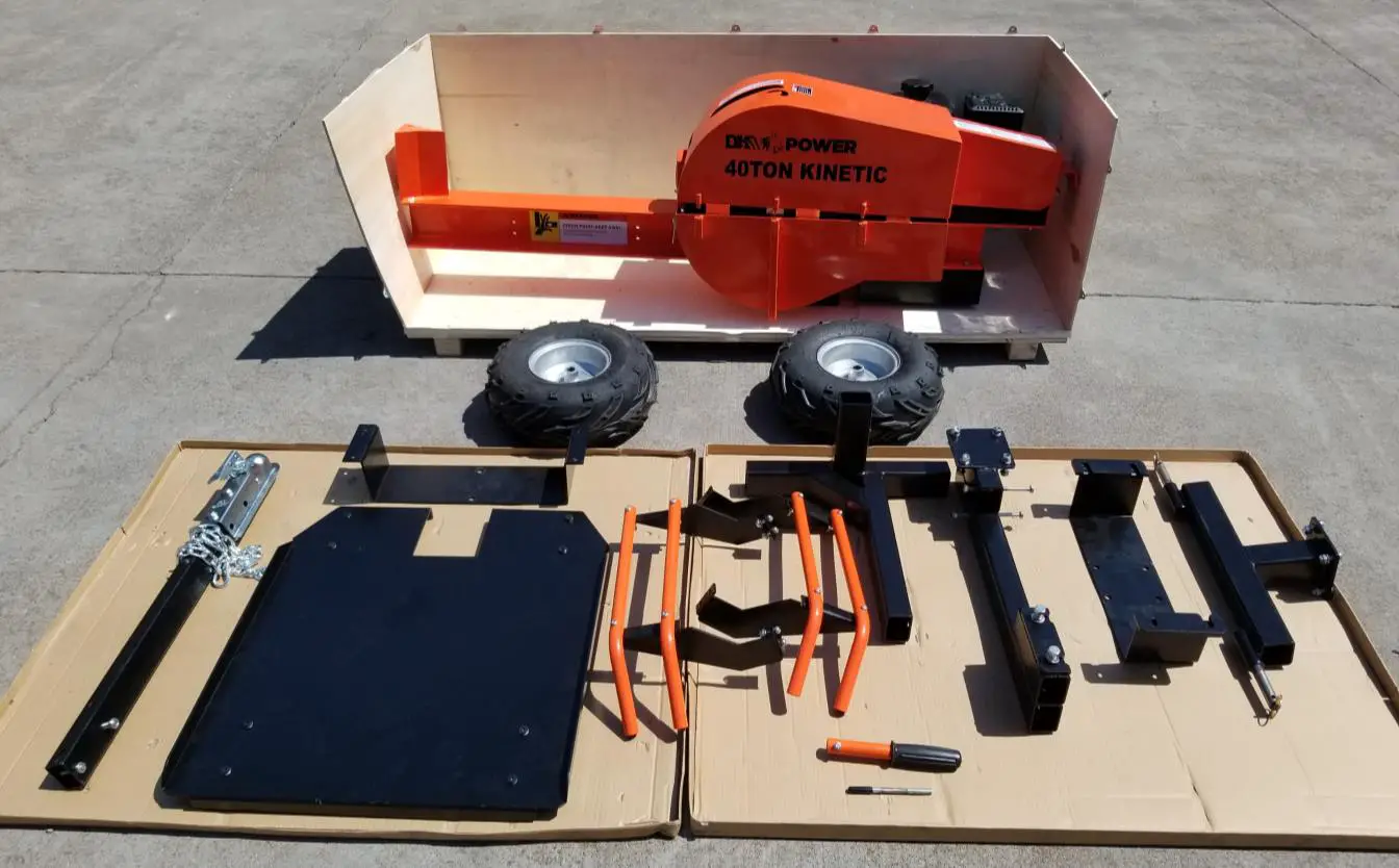 DK2 POWER 40 Ton Kinetic Splitter OPS240 - Setting Up the Log Splitter