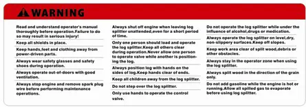 DK2 POWER 40 Ton Kinetic Splitter OPS240 - warning 3