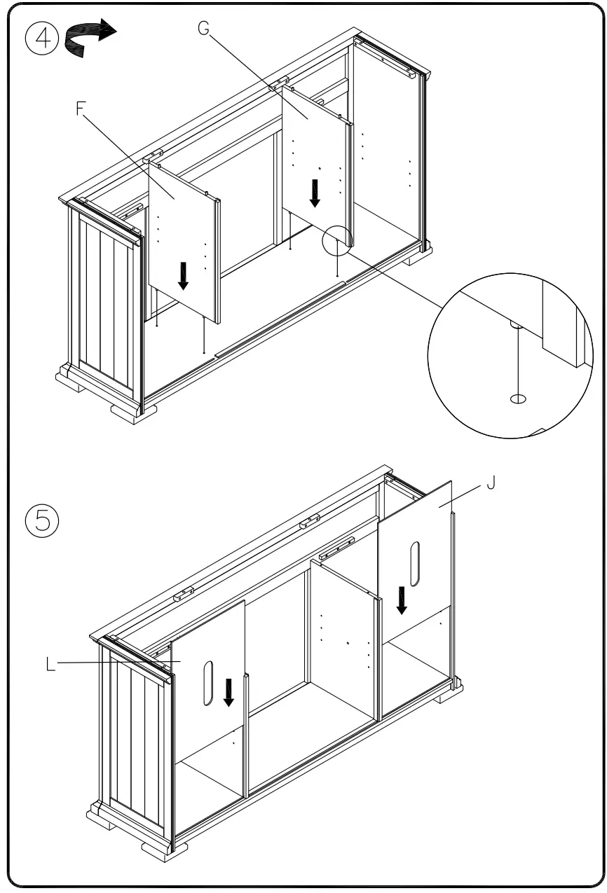 ASHLEY W813-68 Wyndahl 72 Inch TV Stand - Figure 4