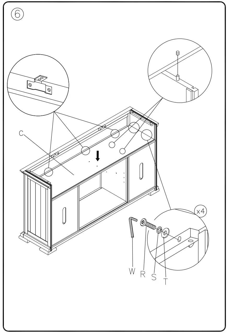 ASHLEY W813-68 Wyndahl 72 Inch TV Stand - Figure 5