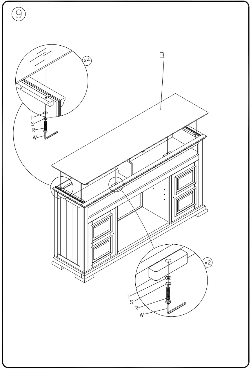 ASHLEY W813-68 Wyndahl 72 Inch TV Stand - Figure 7