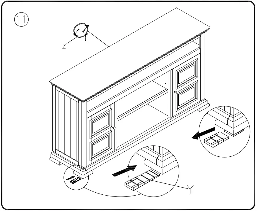 ASHLEY W813-68 Wyndahl 72 Inch TV Stand - Figure 9