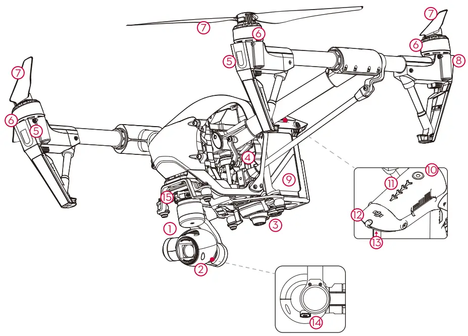 dji INSPIRE 1 AIR MAVIC MINI Drone - Fig