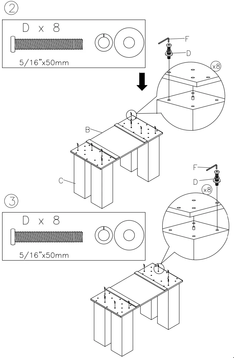 ASHLEY D72825b Vollardi Dining Table Base-fig2