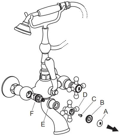 ARMANDO VICARIO 700007 Provincial Floor Mounted Bath Filler - 2