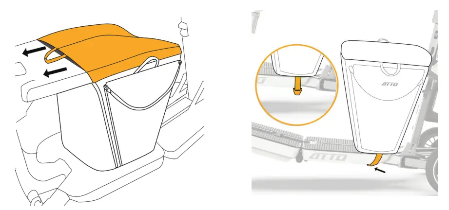 movinglife Carryall & Cushion Leather Folding Scooter Store - CARRYALL & CUSHION