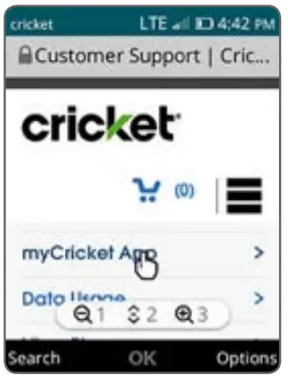 cricket Alcatel QuickFlip 4G LTE HD Voice Flip Phone -FIG 17