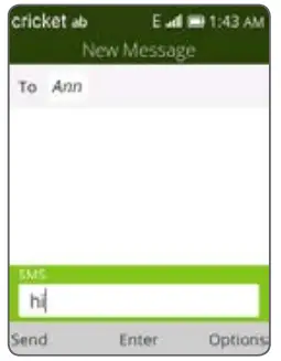 cricket Alcatel QuickFlip 4G LTE HD Voice Flip Phone -FIG 18