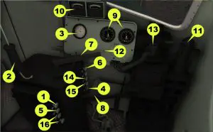 ALCo DL 109-GTELs Cab Controls