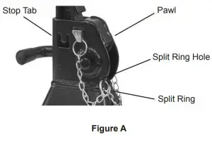 DAYTONA 58343 3 Ton Heavy Duty Ratcheting Jack Stand - parts