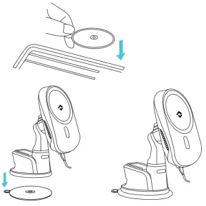 PITAKA MagEZ Car Mount Pro Wireless Charger-cup lock