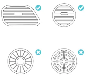 PITAKA MagEZ Car Mount Pro Wireless Charger-grille