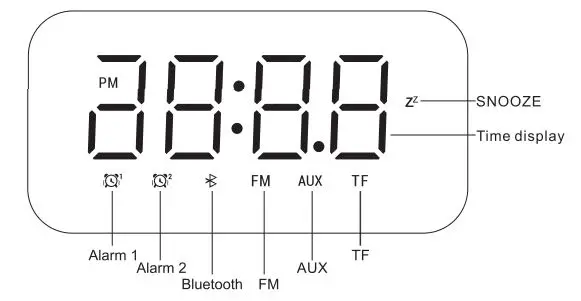 Wisoee JS2712A Digital Alarm Clock with FM Radio fig1