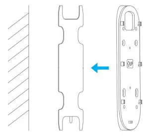 EZVIZ DB2-CHIME Smart Wi-Fi Doorbell with Chime - mounting plate 1