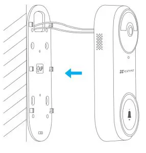 EZVIZ DB2-CHIME Smart Wi-Fi Doorbell with Chime - mounting plate 3