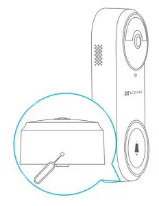 EZVIZ DB2-CHIME Smart Wi-Fi Doorbell with Chime - pin