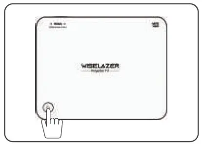 WISELAZER A30 Outdoor TV Projector WiFi Bluetooth 4K- power button