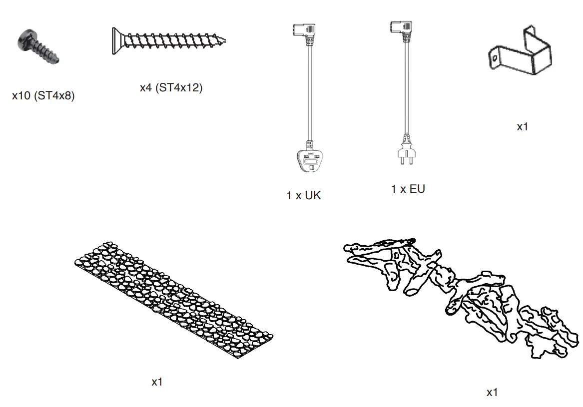 GAZCO eStudio LED Electric Fire Range with Thermostatic Remote Control -SPECIFICATION2