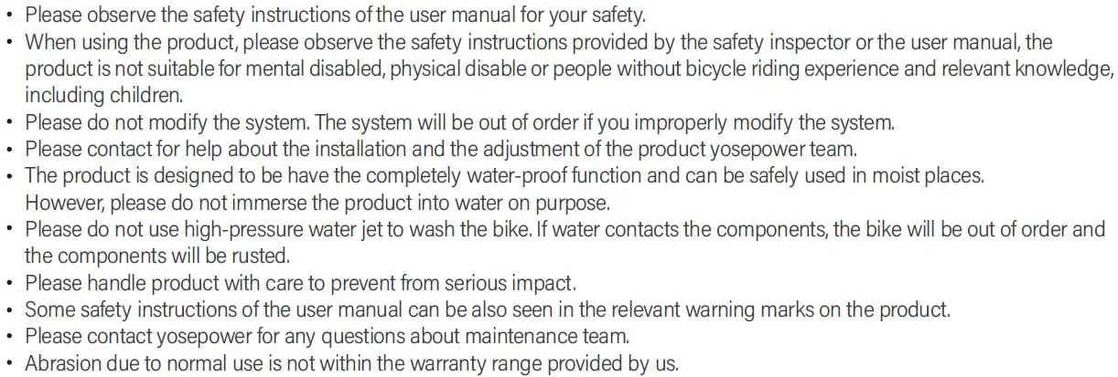 YOSE POWER Electric Bike Kits fig10